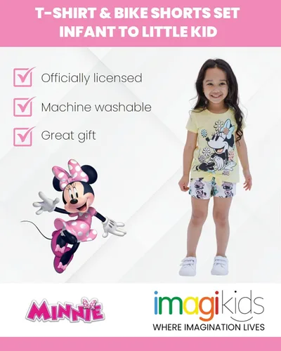 Miniatura 3 de Disney Conjunto de camiseta y pantalones cortos de Minnie Mouse para niños pequeños
