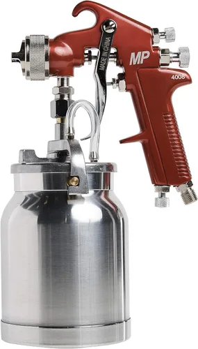 Miniatura 4 de Pistola rociadora 4008 con taza, mango rojo, boquilla de 0.071 in y Estwing E1450PVCR 1/4 "x 50' PVC/manguera de aire híbrida de goma con latón 1/4