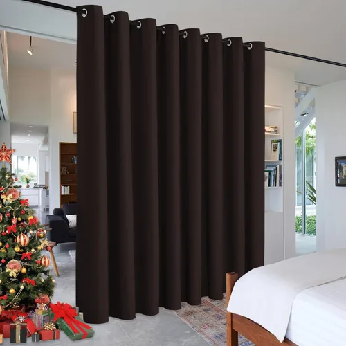 Miniatura 114 de RYB HOME - Cortinas extra largas con bloqueo de luz, persianas opacas insonorizadas para privacidad para cine en casa, oficina, fondo de patio, sala