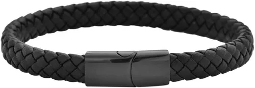 Miniatura 2 de Geoffrey Beene - Pulsera trenzada de cuero auténtico para hombre, con cierre de acero inoxidable