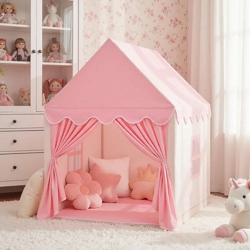Miniatura 6 de Tienda de campaña para niños y niñas, gran casa de juegos de hadas para niños, castillo de princesa, tienda de campaña, juguetes de regalo