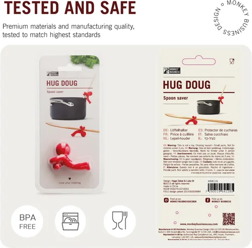 Miniatura 7 de Hug Doug - Soporte para cuchara y elevador de tapa para evitar que la cuchara se caiga, soporte de cuchara de silicona, soporte para cuchara