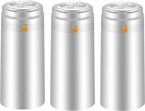 Miniatura 10 de Cápsulas termorretráctiles de PVC, 120 unidades de corchos de vino azul brillante, fundas retráctiles, cápsulas transparentes para botellas azul
