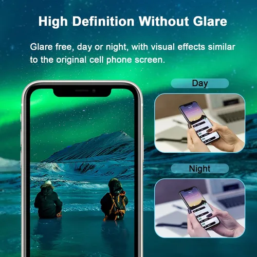 Miniatura 5 de Protector de pantalla de luz azul para iPhone 12 Pro Max (2020-6.7 pulgadas), protección ocular HD transparente con bloqueo de luz azul, vidrio