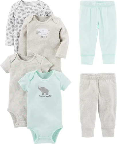 Miniatura 3 de Simple Joys by Carter's Conjunto de 6 piezas unisex para bebés (manga corta y larga) y pantalones