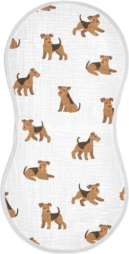 Miniatura 29 de vvfelixl Paños para eructos para bebé, Pembroke Welsh Corgi Tricolor Dog Patrón sin costuras para bebé recién nacido, juego de paños de algodón