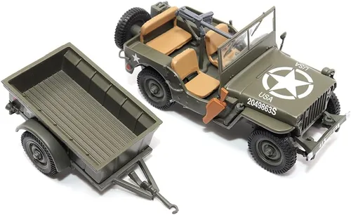 Miniatura 2 de Motor city classics - Camión utilitario a escala 1:43 de 1/4 toneladas con remolque - Militaria fundido a presión por Motor city classics