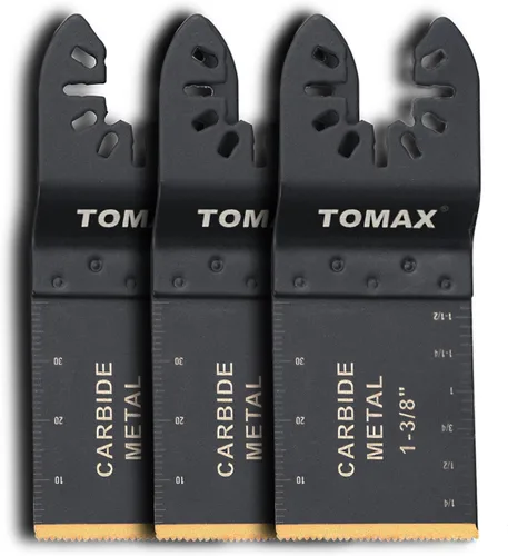 Miniatura 4 de 3 hojas de sierra oscilantes de liberación rápida de dientes de carburo oscilantes para Fein Multimaster, Porter Cable, Black&Decker, Bosch