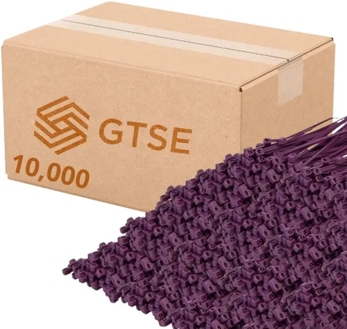 Miniatura 17 de GTSE - Paquete de 100 bridas con cremallera de 20.3 cm, color plateado/gris, 8.06 kg de resistencia, bridas de nailon grises resistentes a los rayos