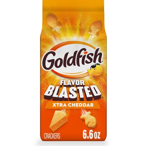 Miniatura 18 de Goldfish Mega Bites Galletas de Queso Cheddar Fuerte, Bolsa de 5.9 Oz