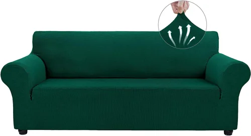 Miniatura 26 de Asnomy Fundas de sofá para sofá de 2 cojines, fundas elásticas para sofá biplaza, protector de mascotas, fundas de muebles para perros y gatos, tela