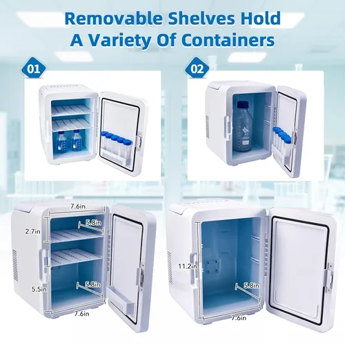 Miniatura 4 de Incubadora de 10L, incubadora de bacterias de 35-148℉, incubadora termostática de gabinete para uso general de laboratorio, placas de Petri