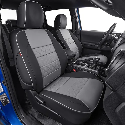 Miniatura 12 de EKR Fundas para Asientos Silverado de Ajuste Personalizado para (Cabina Doble) 2014 2015 2016 2017 2018 Chevrolet Silverado 1500 & HD 2500/3500