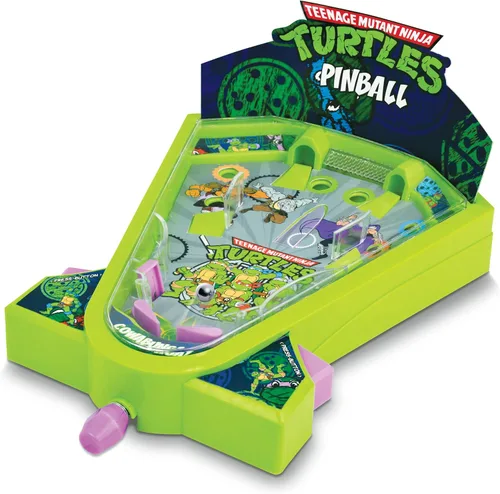 Teenage Mutant Ninja Turtles - Máquina de pinball de escritorio - Divertido juego de arcade para niños y adultos a partir de 6 años, juguete de mesa