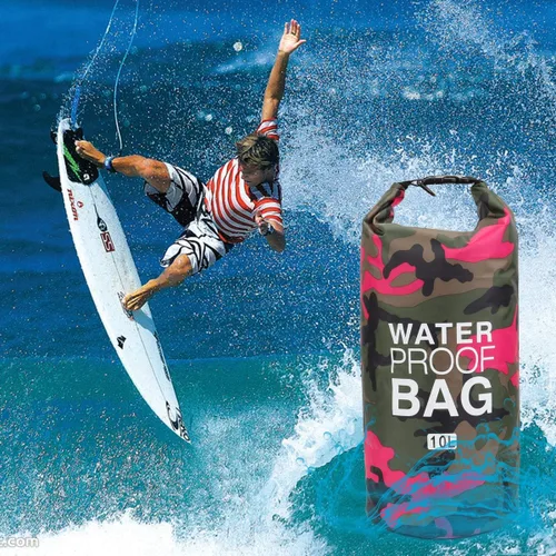 Miniatura 2 de Bolsa seca impermeable de 2L/5L/10L/15L/20L/30L, saco enrollable que mantiene el equipo seco para kayak, rafting, navegación, natación, campamento