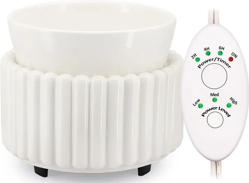 Miniatura 10 de VICTORIA AROMA Calentador de cera de cerámica 3 en 1, calentador de cera de velas para derretir cera perfumada, quemador eléctrico de cera