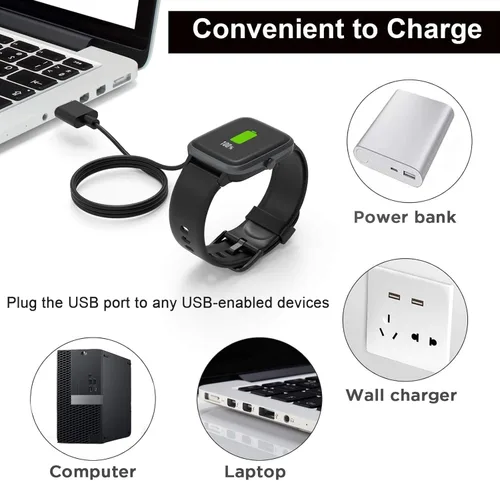 Miniatura 7 de Gloryfit - Cargador de reloj inteligente, cable de carga USB magnético de 0.157 pulgadas para relojes inteligentes Gloryfit con certificación