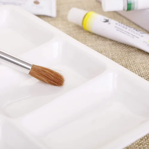 Miniatura 3 de VanEnjoy Paleta de pintura de artista de cerámica cuadrada blanca,Paleta de acuarela de porcelana,Bandeja de mezcla de cerámica para pintura