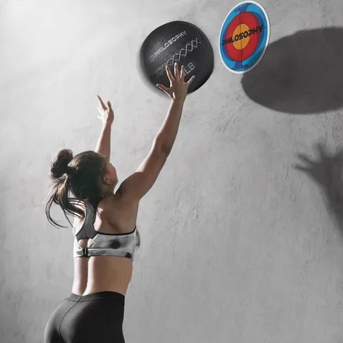 Miniatura 7 de Philosophy Gym Bola medicinal con peso de carcasa suave con agarre antideslizante
