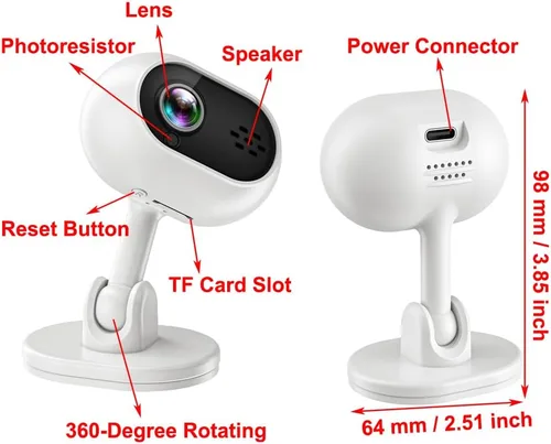Miniatura 3 de Cámara de intercomunicación de voz IP Wifi 1080P, Cámara interior de acción de seguridad, Dispositivo de visión nocturna Mini vigilancia, 1080P WIFI