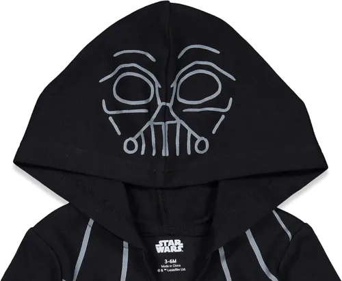 Miniatura 8 de STAR WARS Chewbacca R2-D2 Darth Vader - Paquete de 3 mamelucos para bebé recién nacido a bebé