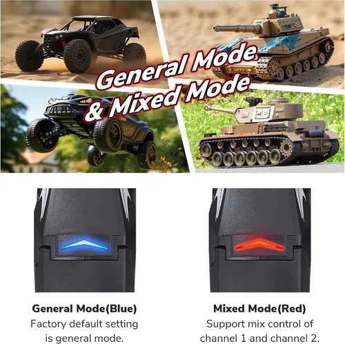 Miniatura 3 de ATA HOBBY DUMBORC X4 - Transmisor y receptor de radio RC de 4 canales X6F con función de alarma a prueba de fallos y de bajo voltaje, modo mixto