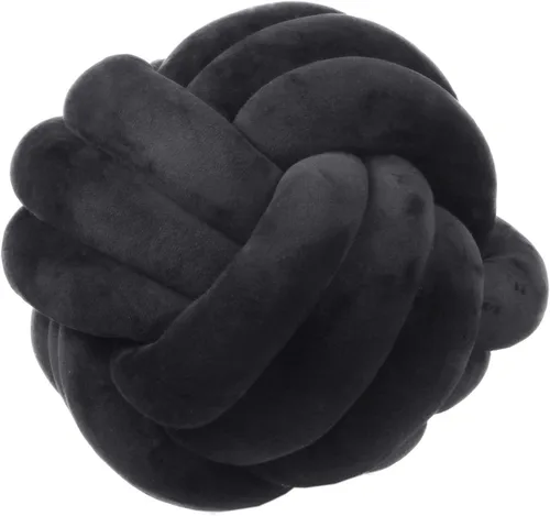 Miniatura 30 de Cyprinus Carpio Almohada de nudo de bola para el hogar (gris oscuro, 10.6 pulgadas), 1 unidad (paquete de 1)