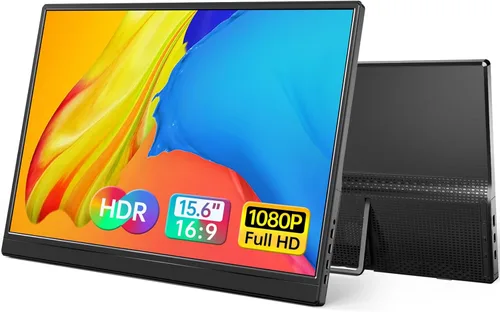 Miniatura 10 de Yxk Portable Monitor 14 Inch 1200P 60Hz IPS HDR Ultra-Slim Travel Monitor with Dual Speakers USB-C HDMI Second Screen for Laptop PC Mac Phone Xbox