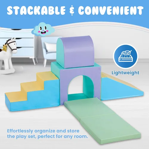 Miniatura 4 de Juguetes de escalada para niños pequeños de New Bounce - Juego de juego suave para niños - Bloques de escalada de espuma - Equipo de gimnasio seguro