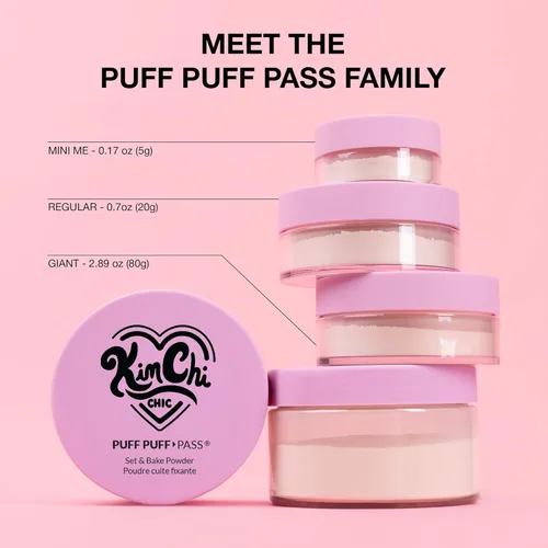 Miniatura 9 de Kimchi Chic Beauty Puff Puff Pass Set y polvo fijador Bake para maquillaje, borla de polvo facial suelto extra esponjoso, maquillaje facial suave