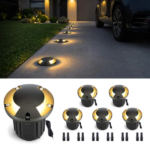 Miniatura 11 de Gardenreet - Luz de pozo en tierra - Latón 12V IP65 Iluminación de paisaje al aire libre, luz de torreta de bajo voltaje LED en grado, bronce