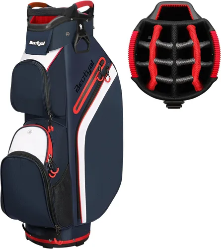 Miniatura 10 de Cart Golf Bag 15 Way Organizer Divider Top Golf Club Bags Lightweight Golf Cart Bags for Men Women with Cooler, Rain Cover