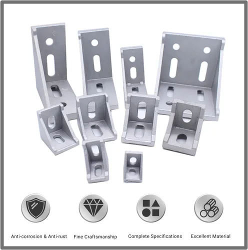Miniatura 6 de MroMax Soporte de ángulo interior de aleación de aluminio, soporte de junta interior adecuado para perfil de extrusión de aluminio serie 2020, 10