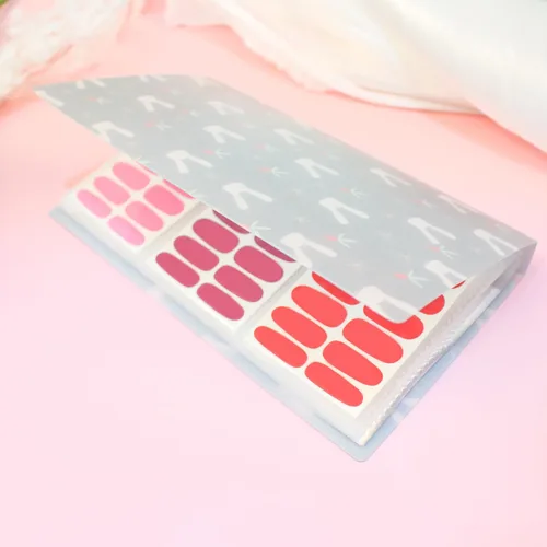 Miniatura 3 de Álbum de recolección de 120 ranuras para tiras de esmalte de uñas, envolturas completas para uñas de los pies, carpetas de almacenamiento vacías