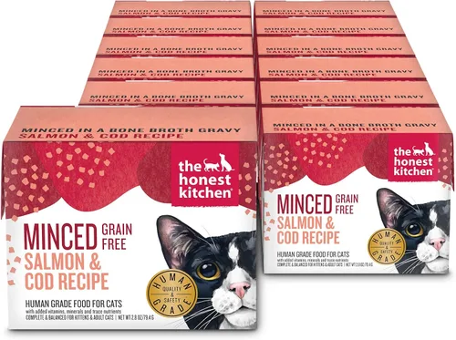 Miniatura 13 de The Honest Kitchen Human Grade - Alimento húmedo picado para gatos con caldo de pollo en hueso, 5.5 onzas (paquete de 12)