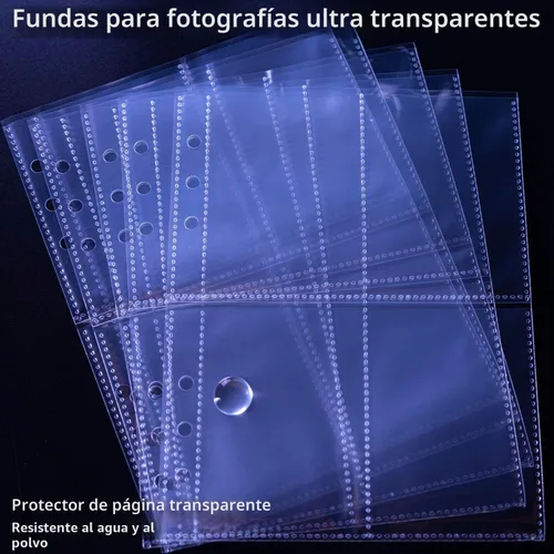 Miniatura 8 de Carpeta para tarjetas fotográficas A5 Kpop con 30 páginas de tarjetas de 4 bolsillos, Carpeta A5 de 6 anillos álbum coleccionador de tarjetas