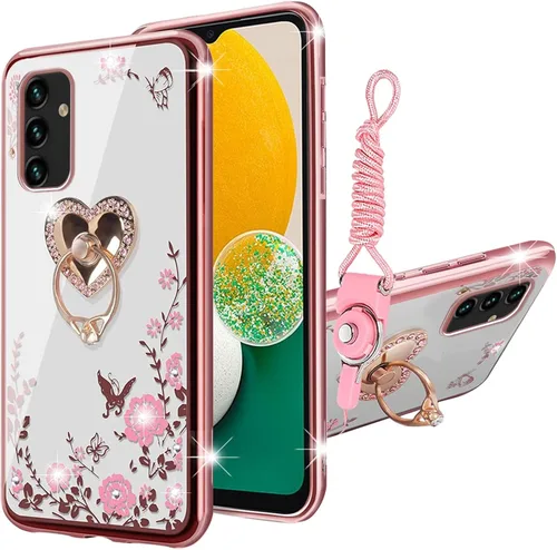 Miniatura 10 de Funda para Samsung Galaxy A13 5G, A13 5G/4G/A04S, funda para teléfono para mujer, con purpurina, suave y transparente, TPU de lujo, bonita funda