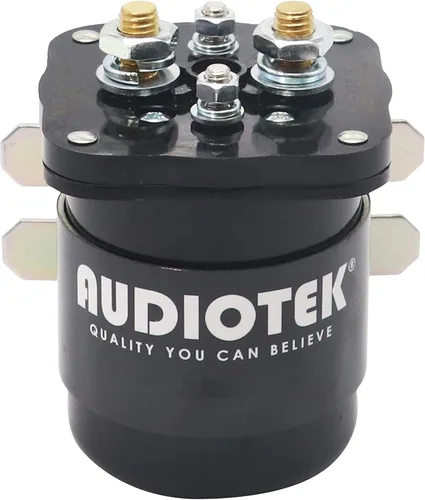 Miniatura 4 de Audiotek Relé de 200 amperios 12 V solenoide Relé de batería y relé blanco Rodgers de alta corriente relé de arranque de 4 pines SPST, ideal