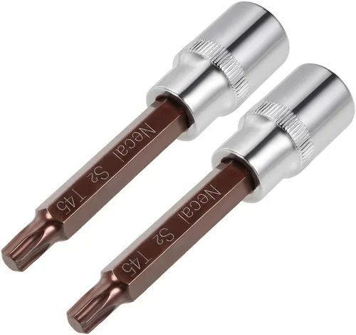 Miniatura 9 de uxcell 1/2-Inch Drive T30 Torx Bit Socket S2 Acero 3.937 in Longitud 2 Pcs
