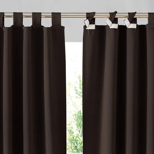 Miniatura 40 de RYB HOME Cortinas para Exteriores para Patio - 2 Paneles Cortinas para Exteriores Desmontables con Parte Superior Adhesiva Impermeables Opacas