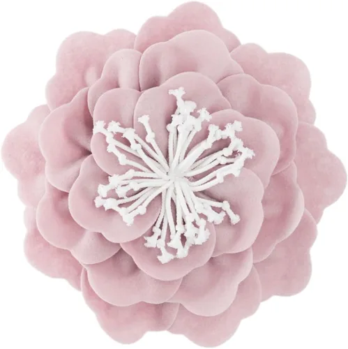 Miniatura 10 de JWH Funda de Almohada con Flores en Relieve Decorativa Floral Cojín Redondo Hecho a Mano para Casa Cama Sofá, 14 Pulgadas, Gris Morado