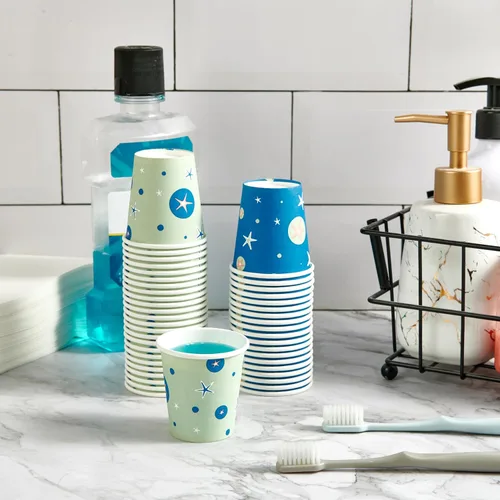 Miniatura 3 de TV TOPVALUE Paquete de 600 tazas de papel de 3 onzas, tazas desechables mini para enjuague bucal, expreso, aperitivos, usadas para baño, fiesta