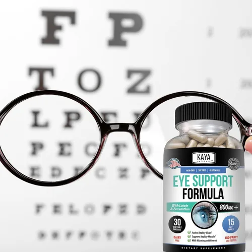 Miniatura 7 de Kaya Naturals Suplemento de salud ocular, luteína y zeaxantina, salud de la visión, apoyo a la fatiga ocular 800 mg Suplemento vitamínico 30 cápsulas