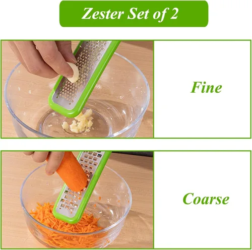 Miniatura 7 de Zester - Juego de 2 ralladores de queso para cocina, herramienta de limón Zester, rallador de ajo, rallador de jengibre, rallador de alimentos