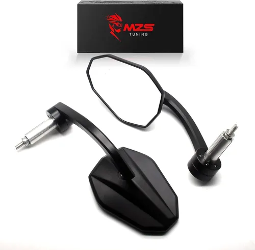 Miniatura 9 de Espejos de extremo de manillar MZS para motocicleta, vista trasera, espejo lateral negro 7/8 compatible con GROM MSX125 CB500F Z125 Z750 Z900 MT-03