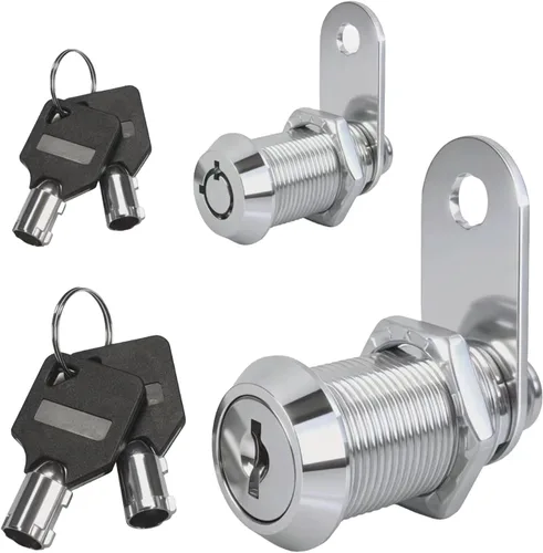 Cerradura de leva de gabinete de 1-1/8 pulgadas con llave, para cajones de escritorio de gabinete, caja de RV, remolque, cajón de archivo completo,
