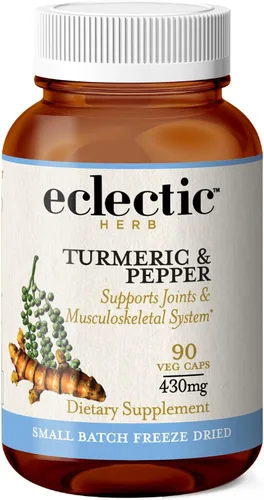 Miniatura 2 de Eclectic Verduras liofilizadas de cúrcuma y pimienta con vidrio, azul, menta, 50
