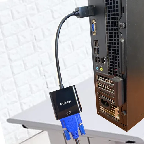Miniatura 5 de Adaptador DisplayPort a VGA, DisplayPort chapado en oro para computadoras de escritorio y portátiles habilitados a convertidor VGA 1080P a 60Hz