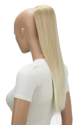 Miniatura 9 de CAISHA Extensión de cola de caballo de 22" con cordón voluminoso Straigtht negro-marrón PH503