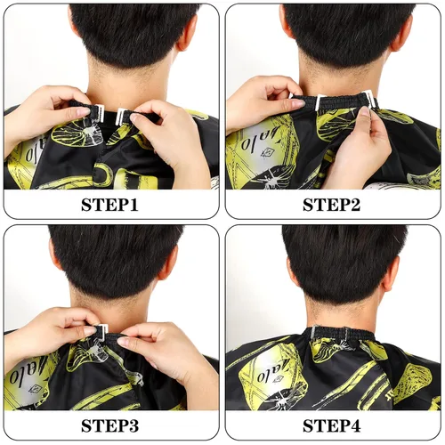 Miniatura 4 de FEBSNOW 3 piezas de capa profesional para barberos para adultos, capa de salón de peluquería para peinado y coloración del cabello, Varios